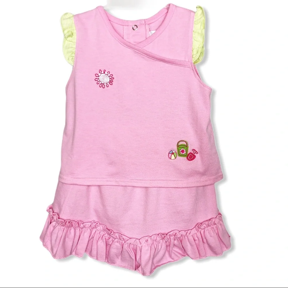 24 Month‎ New Agabang 2 Piece Skirt & Top W Ruffles Toddler Toddlers Summer